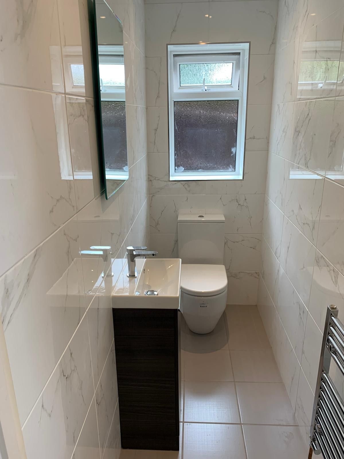 Completed cloakroom installation by A S Plumbing and Heating